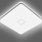 Badlampe Decke 18W LED Deckenleuchte Bad Öuesen Deckenlampe Badezimmer Lampe 4000K Neutralweiß IP44 Wasserdicht Quadratische Deckenlampe für Bad Küche Schlafzimmer Wohnzimmer Esszimmer Balkon Flur