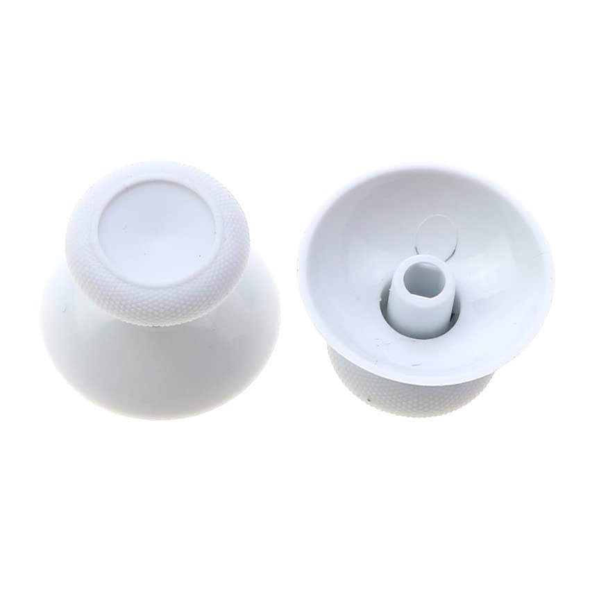 Image of 2 x 3D Analog Thumb Sticks Grip Joystick Cap for Xbox One ThumbSticks Cover for Xbox Series X S Controller, for Xbox One Slim Elite 3D Analog Thumb Sticks Grip (White)
