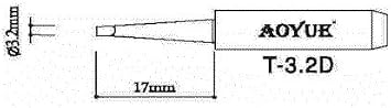 Aoyue/Hakko Soldering Iron Tip 3.2D