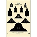 24 Pk, M16 Alternate C Course Qualification Target Heavy Tagboard Paper Black Size: 17 1/4' X 23'