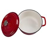 OLLAKOK Enameled Cast Iron Dutch Oven with Lid Enameled Cast Iron Skillet with Dual Handles Cast Iro