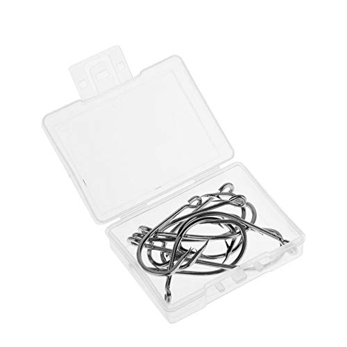 Ganchos de peixe limpos 10 peças ganchos de pesca de aço inoxidável 5/0 anzóis para Trichiurus Leptu