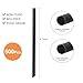 500PCS Boba Straws，straws disposable， Individually Wrapped Straws for Smoothie, Milkshake, Bubble Tea & Thick Drinks（Black）