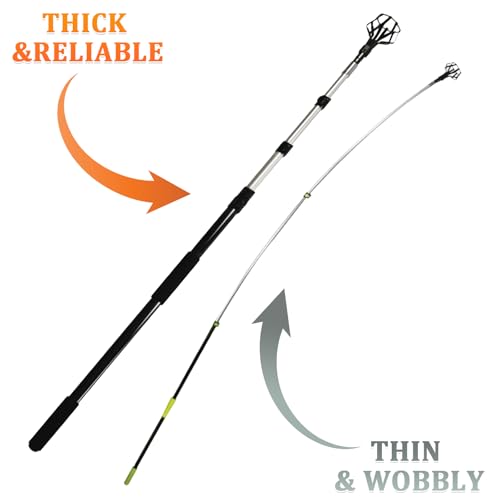 28FT Reach Telescopic Extension Pole, 5-20FT Multi-Purpose Extendable Pole with Universal Twist-on Metal Tip, Lightweight Sturdy Aluminum Paint Roller Extension Pole for Painting, Dusting and Cleaning