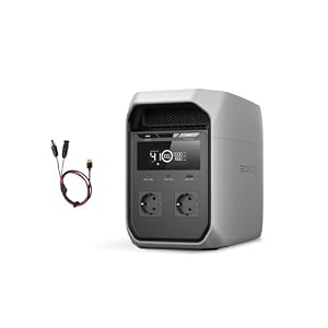 EF ECOFLOW DELTA 3 Classic Power Station mit XT60i Kabel, 1024 Wh LiFePO4-Akku, 1800 W AC-Ausgang (3600 W Spitzenleistung), USB-C 100 W, 1 Stunde Schnellladung, Camping-Generator