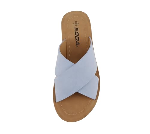 Image of Soda LUCY ~ Women Open Toe Flatform Platform Crisscross Band Upper Fashion Slide Sandals