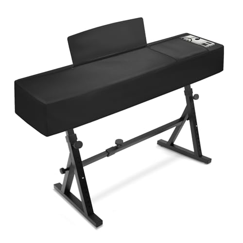 Explore Land 88 Keys Digital Piano Dust Cover with Music Stand Opening and Pockets - Waterproof...