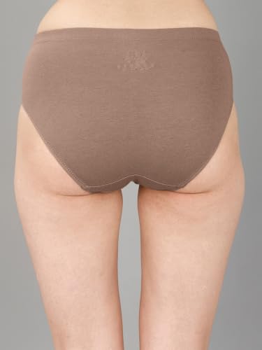 Image of SOIE Women High Rise Full Coverage Solid Colour Cotton Stretch Hipster Panty (Pack of 3)