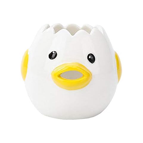 HAODEE Egg Poacher Egg Cooker The New Creativity Chicken Egg White Separator Premium Durable Egg White Separator Kitchen Gadget Tool Yellow,One Size Cover