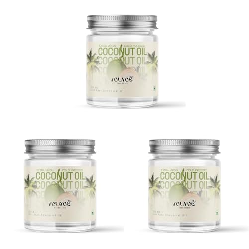 Image of Nune Extra Virgin Coconut Oil: Great For Hair, Skin & Baby Care | 100% Pure & Unfiltered, 200ml (Pack of 3)