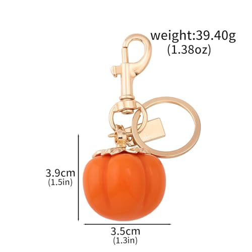 Image of Fruit Bag Charm Keychain - Gold Key Chain, Cute Purse Handbags Accessories - Beautiful Gift for Women