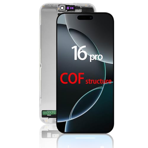 BAQOCFQ for iPhone 16 pro Screen Replacement 6.3 inch 3D Touch FHD LCD Display Full Repair Kit with Digitizer Assembly Tool Set Tempered Glass