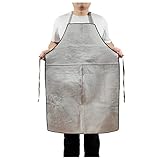 ☆DURABLE: el delantal de herrero está hecho de cuero, que es duradero con costuras fuertes. Proporciona grandes propiedades de resistencia a la abrasión. Lavable, absorbente del sudor y transpirable.