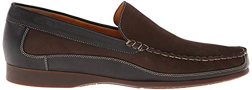 Mephisto Men's Baduard Slip-On Loafer, Dark Brown Nubuck/Black Calf, 10.5 M US