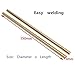 Precision Brass Round Modelmaking Rod, Decorative Metal Bars DIY Hardware Industrial Circular Strips(14x200mm)