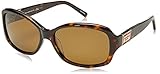 Kate Spade New York Women's Annika Rectangular Sunglasses, Tortoise/Brown, 57 mm