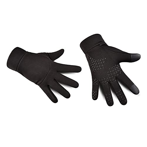 Luvas Quentes de Inverno, Luvas de Inverno Masculinas de Neoprene Escovado Pretas para Clima Frio (M
