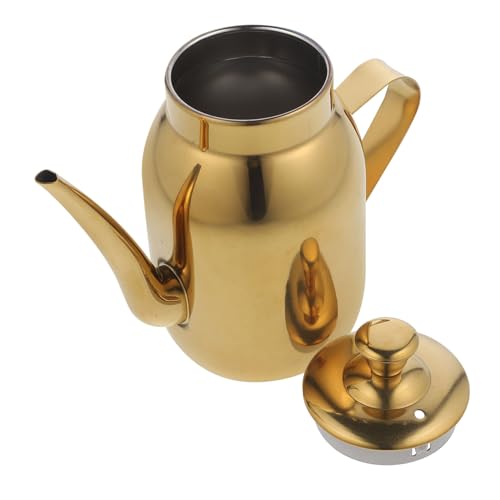 FUNOMOCYA botellas de vinagre engrasadores dosificador aceite oil dispenser aceitero dosificador de aceite suministro de cocina contenedor de aceite doméstico Acero inoxidable Golden