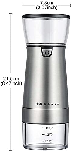 WGLL Molinillo de café, Molinillo de Frijol de café eléctrico, Molinillo de Molino de Especias de Acero Inoxidable con… - Imagen 3