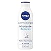 NIVEA Crema Corpo Idratante Express 250 ml, Crema idratante corpo 72h arricchita con Acido Ialuronico Puro, Minerali Marini e Siero Nutrimento Intenso, Crema corpo idratante pelle secca o normale