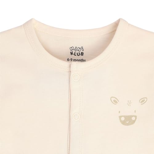 Image of miniklub Baby Long Sleeve Knitted Cotton Front Open Vest, Pack of 2 (Beige /Mint Color)