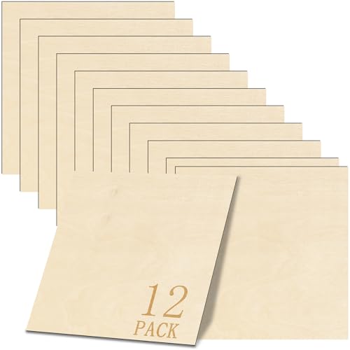 Image of GSCIT Club 12 PCS Birch Wood Veneer, 8 inch x 8 inch Wood Edge Banding Pre-glued Flexible, Veneer Tape Banding for Cabinet Repair Furniture Restoration