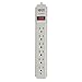 Tripp Lite Surge Protector Power Strip 120V 6 Outlet 8' Cord 990 Joule Flat Plug Gray