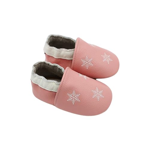 Baby Girls Baby Boys Christmas Flat Shoes Toddler Soft Sole Shoes First Walking 𝗖rib Shoes Flat Snowflakes Print Shoes4