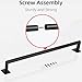 Bathroom Towel Bar, 24 Inch Towel Racks for Bathroom Wall Mounted, Heavy Duty Hand Towel Holder Organizer, Modern Home Decor Towel Rod, Matte Black Single Bar
