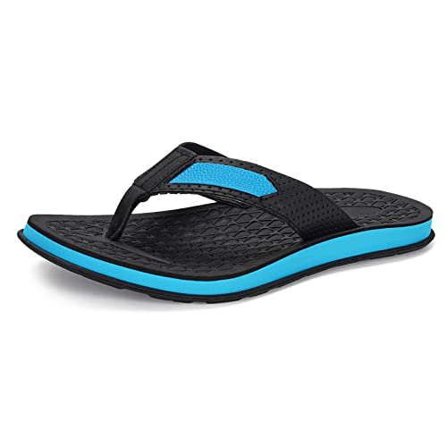 Image of MALIDA Mens Flip Flops Non-Slip Bathroom Shower Shoes Cushion foam Indoor and Outdoor Thong Sandals
