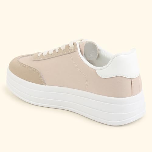 Image of YOHO Chunky Sneakers for Women | Canvas Upper, Cushioned Insoles & Lightweight Casual Shoes for Everyday wear | CAS 105