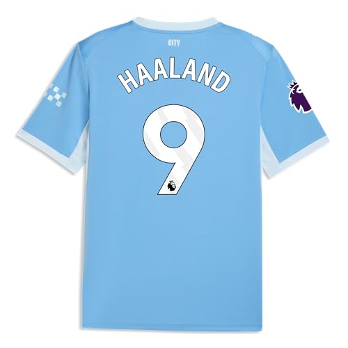 PUMA Herren Manchester City FC Heimtrikot Replica 2026/27 mit HAALAND 9 Druck Team Light Blue Größe L