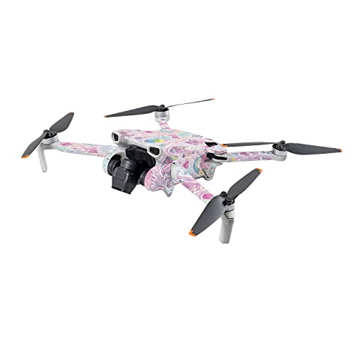 Image of MightySkins Carbon Fiber Skin Compatible with DJI Mini 3 - Unicorn Popsicle | Protective, Durable Textured Carbon Fiber Finish | Easy to Apply
