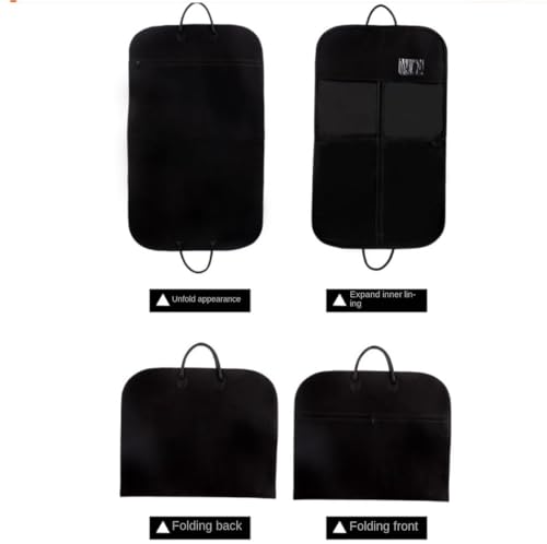 Habrur Clothes Cover 40"" Garment Bags Heavy Duty Suit Bags Foldable Dress Bag For Hanging Clothes Storage Suit Bags, 60*100cm, Black3