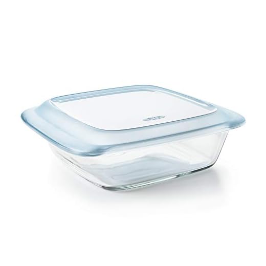 OXO Good Grips Freezer-to-Oven Safe 2 Qt Glass Baking Dish with Lid, 8 x 8