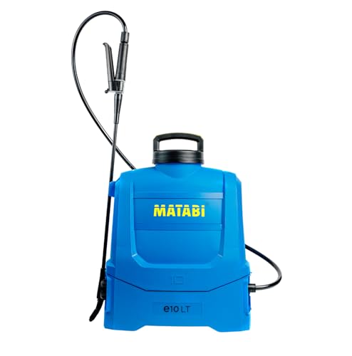 Pulverizador Eléctrico Matabi e10 LT - Batería Extraíble Li-Ion - Hasta 150L de Autonomía - Diseño Compacto y Ligero - Correas Acolchadas - Depósito Ergonómico - Boquillas Incluidas - Hecho en España