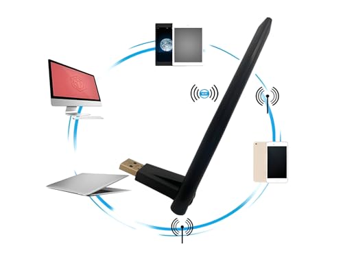 Image of USB WiFi Bluetooth Adapter 1300Mbps USB 3.0 Network Dongle with 5dBi High Gain Dual Antennas Dual Band 2.4 /5Ghz Wireless Network External Receiver Driver Free (1300 MBPS Dual Band + Bluetooth)