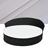 SOWINOS 66' Round Outdoor Daybed Cushion Cover Replacement, Anti-UV Water-Resistant Patio Sunbed Cover with Elastic Band, Seamless Design for Sun Bed Accessories, Pure White (Cover Only)