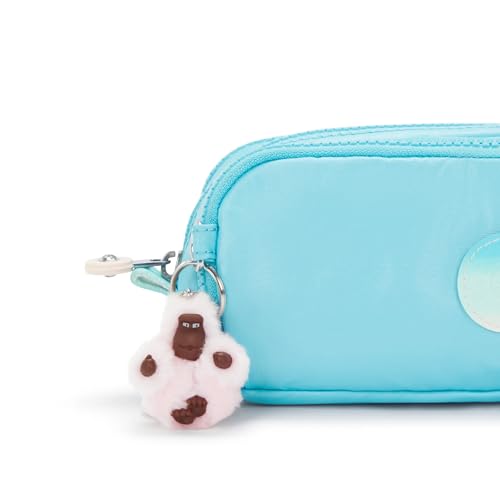 Image of Kipling Gitroy Metallic Pencil Case Sea Blue Met