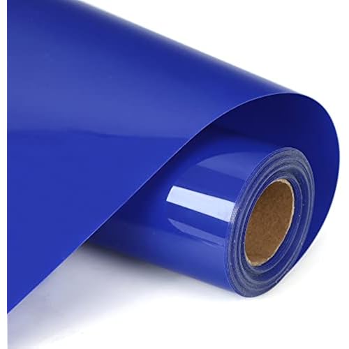 RENLITONG Heat Transfer Vinyl,12 Inch by 10ft Royal Blue Iron on Vinyl