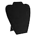 Mooca 6 Pieces Black Velvet Cover MDF Wood with Sturdy Cardboard Easel Necklace Display 7 3/8" W x 8 5/8" H