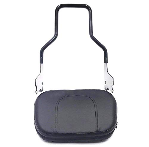 Asd Detachable Gloss Black Sissy Bar W/Passenger Backrest Pad & 4-Point Docking Hardware Kit Compatible With Harley Davidson Touring Road King Street Glide Electra Glide Road Glide 1997-2008 #TOP3