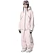 Herren Damen Skijacke & Skihose Set Skianzug 2 teilig Schneeanzug Wassersäule Schneejacke Atmungsaktiv Trägern Winddichte Schneehose zum Skifahren Snowboarden