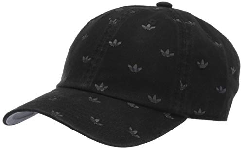 adidas Originals Mens Originals Relaxed Strapback Cap, Black/Onix, One Size