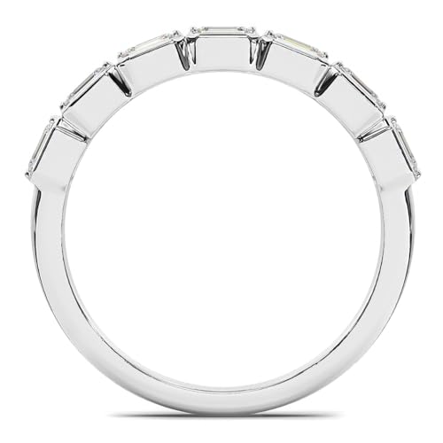 Pompeii 5/8Ct Baguette Cut Wedding Ring Anniversary Band 14k Gold Lab Grown (G/H,VS2-SI1)2