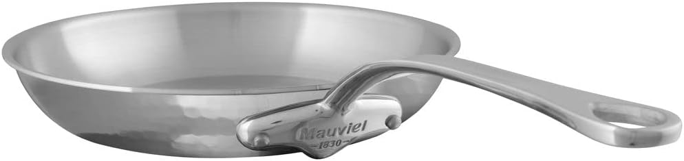 Mauviel M'Elite 5-Ply Hammered Polished Stainless Steel Frying Pan With Cast Stainless Steel Handle, 11.8-in Made In France - Thumbnail 3