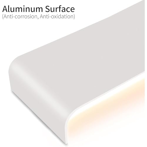 Lámpara de pared interior LED de aluminio negro con luz neutra de 61cm 2
