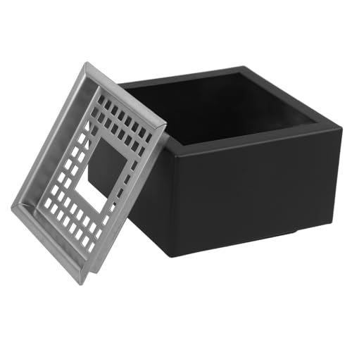 Cabilock Metálico Grande Cuadrado Inoxidable para Uso Doméstico y Comercial de Mesa con Diseño Antiviento y Gran Capacidad para Fiestas Interiores