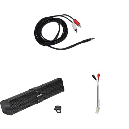 Kicker PowerBar 47KPB1 6 Speaker Amplified Sound Bar & Non-Ride Command RCA Adapter