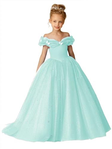 Robe princesse fille bleu ciel idéale pour mariage et fête